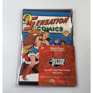 DC Comics Justice League Greeting Cards Set Of 4 With Envelopes Worlds Finest Ex